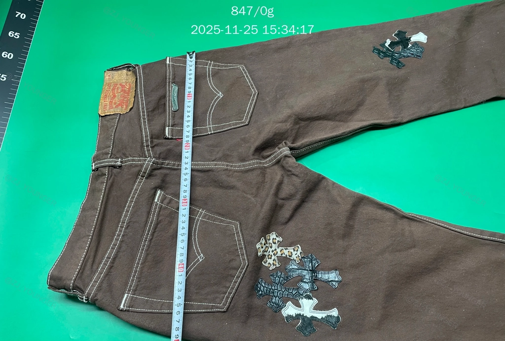 Chrome Hearts Crocodile Leather Pants by DUCK ZJ_YOUNGER 3