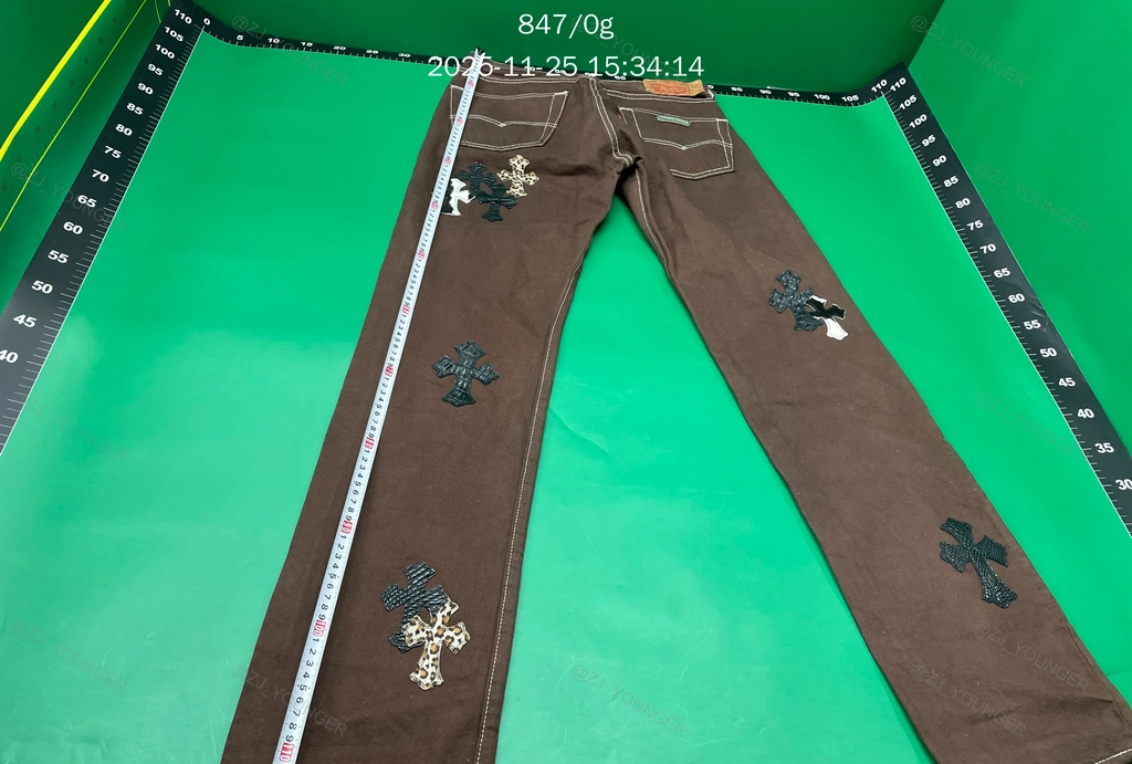 Chrome Hearts Crocodile Leather Pants by DUCK ZJ_YOUNGER 4
