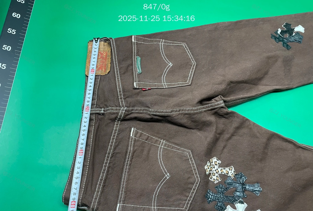 Chrome Hearts Crocodile Leather Pants by DUCK ZJ_YOUNGER 6
