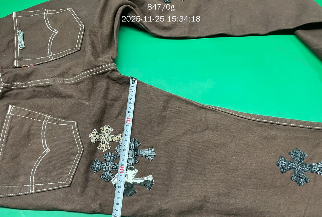 Chrome Hearts Crocodile Leather Pants by DUCK ZJ_YOUNGER 7