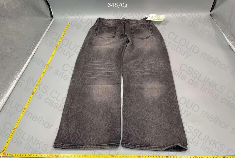 Black Baggy Jeans (with Measurements) 8