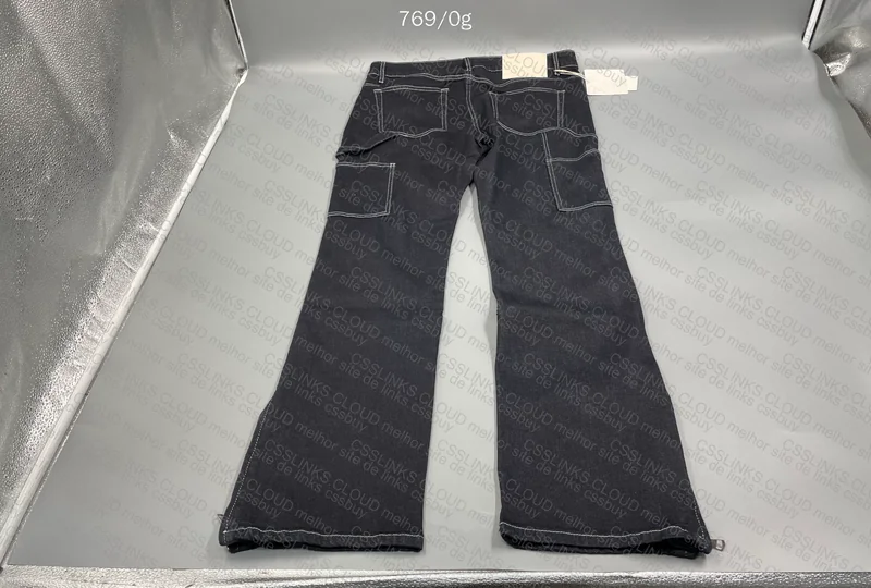 Black Flared Jeans with Questionable White Lines