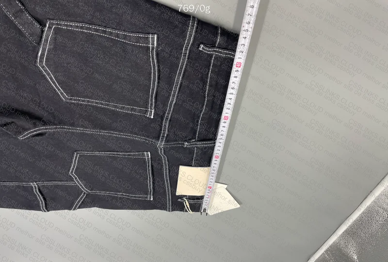Black Flared Jeans with Questionable White Lines 8