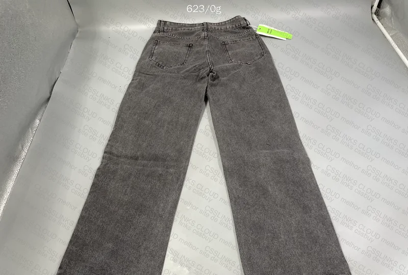 Black Straight Leg Jeans with Measurements 2