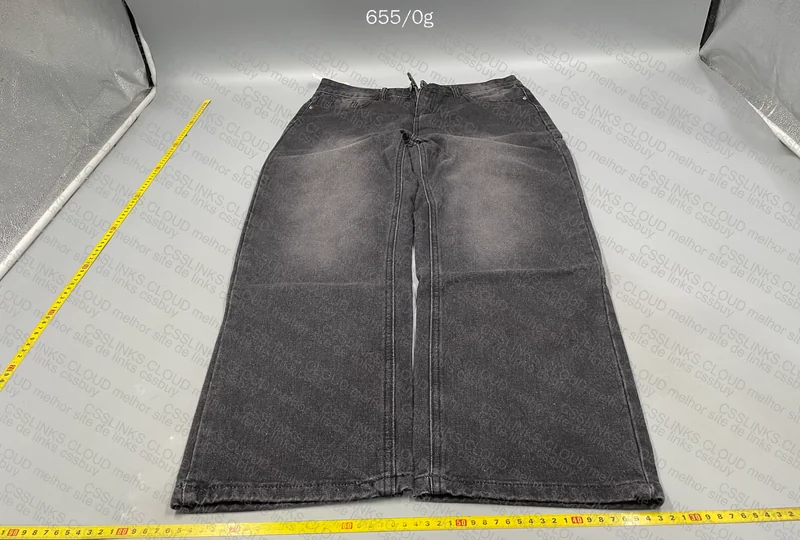 Black Straight Leg Jeans (with Measurements) 4