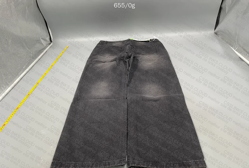 Black Straight Leg Jeans (with Measurements) 6