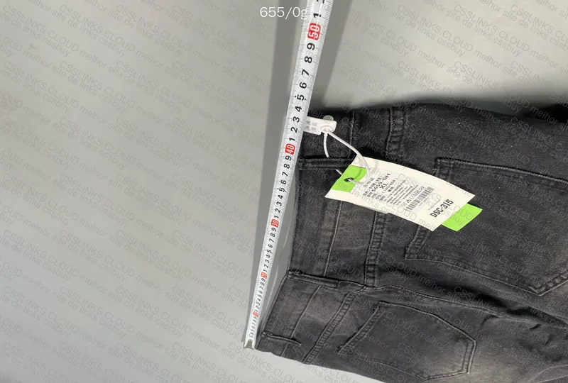 Black Straight Leg Jeans (with Measurements) 8