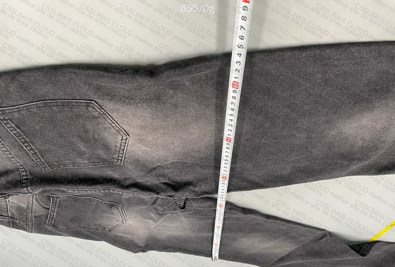 Black Straight Leg Jeans (with Measurements) 9