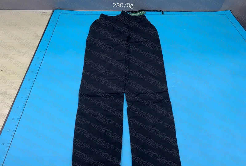 Black Beige Linen Pants