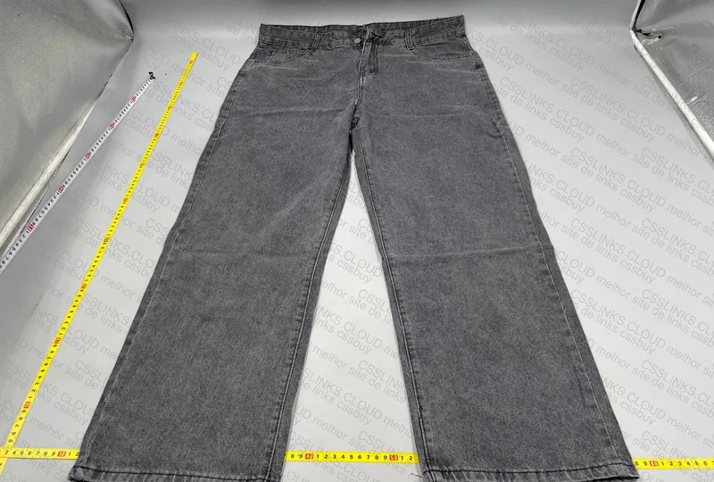 Black Wide Baggy Pants 35y + Measurements 3