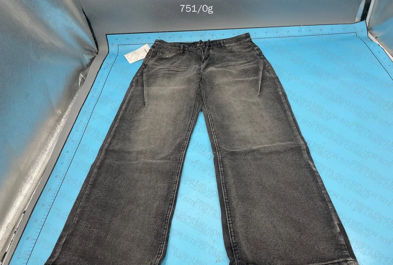Black Straight Washed Pants 4
