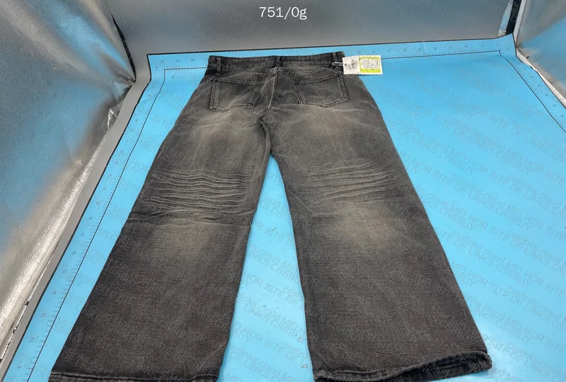 Black Straight Washed Pants 5
