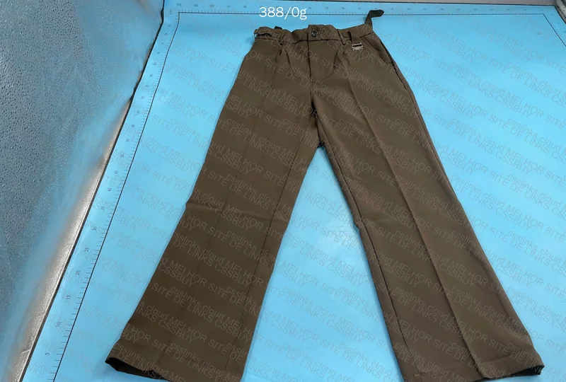 Gray Chromium/Brown Tailored Pants