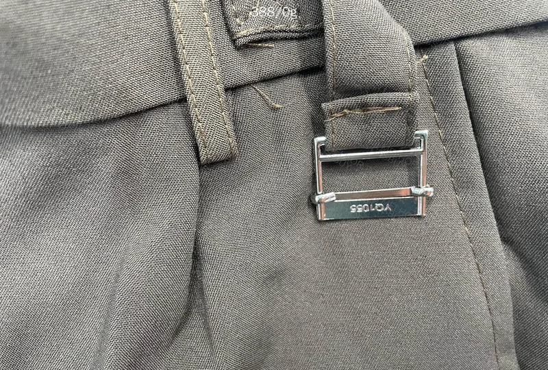 Gray Chromium/Brown Tailored Pants 2