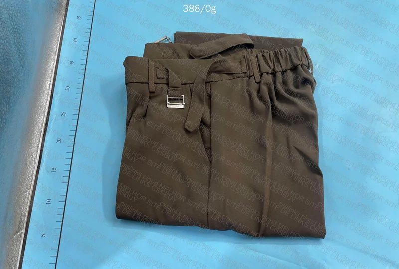 Gray Chromium/Brown Tailored Pants 4