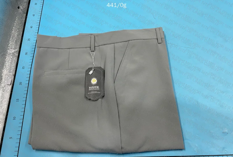 Gray Chromium/Brown Tailored Pants 6