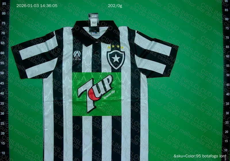 Botafogo Black and White Finta Botafogo 1995 Jersey 3
