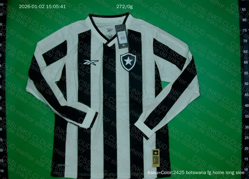 Botafogo Long Black and White Reebok Botafogo 2024 Jersey 2