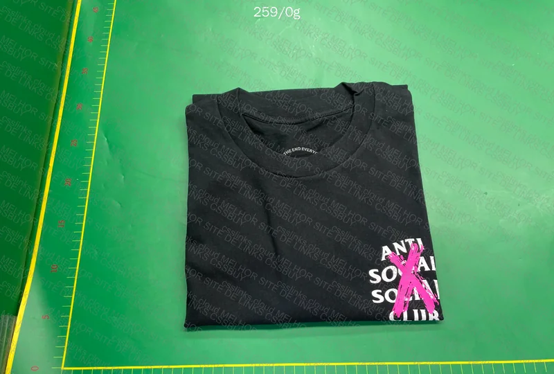 Black and Purple Anti Social Club Shirt