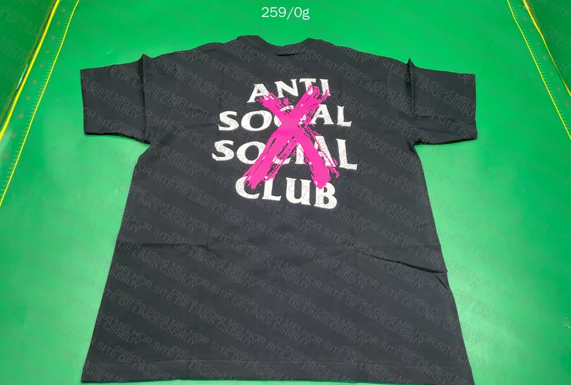 Black and Purple Anti Social Club Shirt 2
