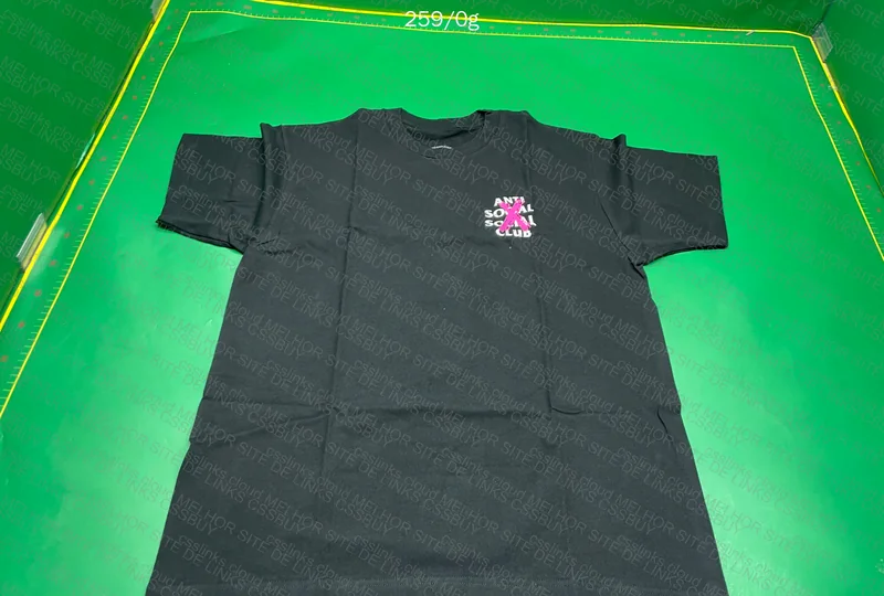 Black and Purple Anti Social Club Shirt 3