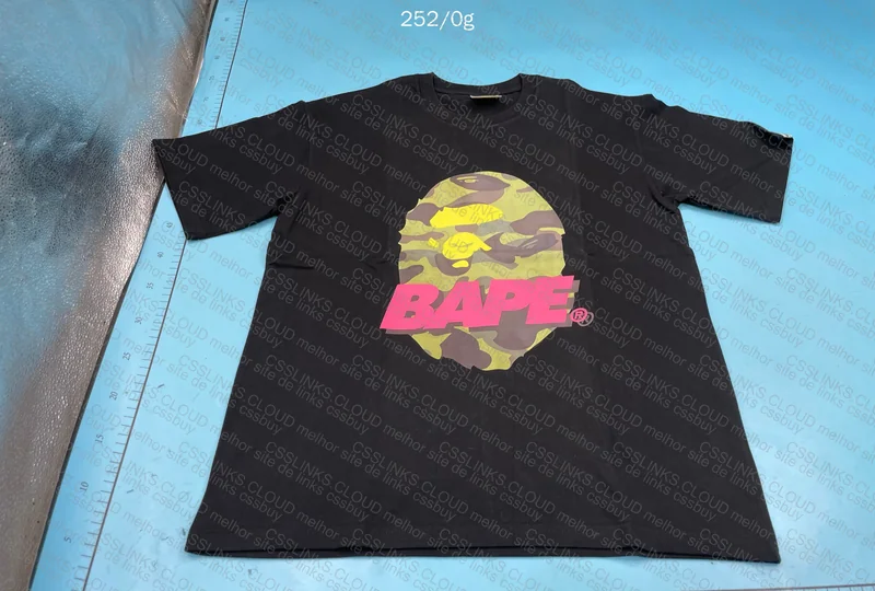 Bape Shirt 'Camo Logo Pink' Black 2