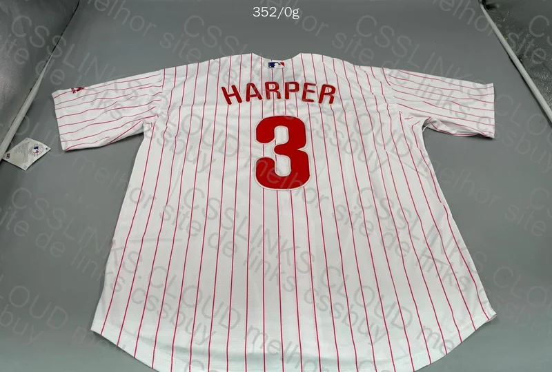 Majestic Phillies White Baseball Shirt 2
