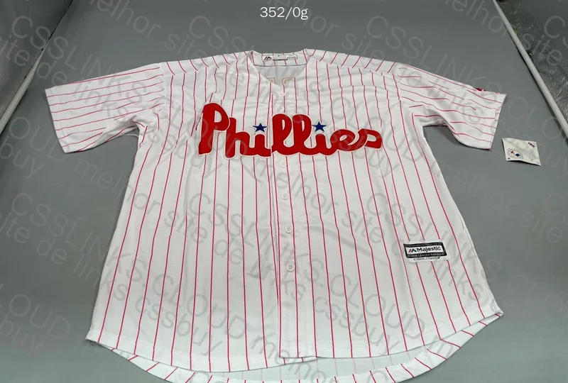 Majestic Phillies White Baseball Shirt 3