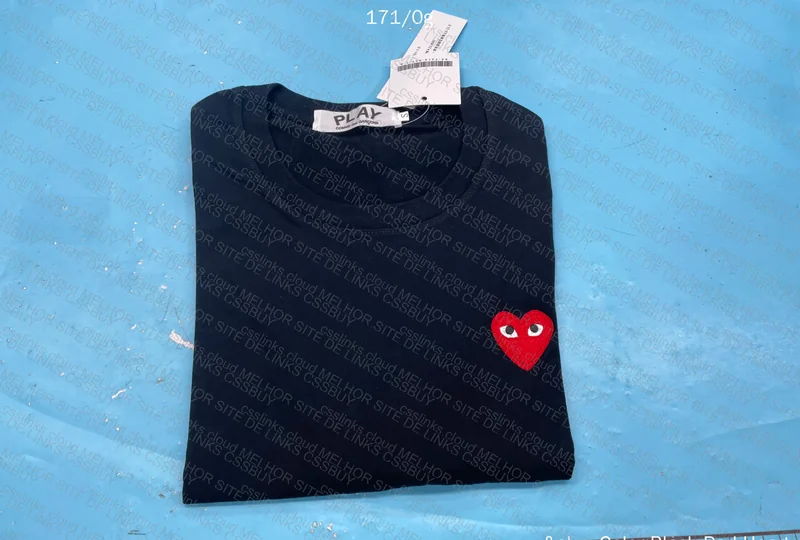 CDG Black Shirt with Red Heart (Very Cheap)