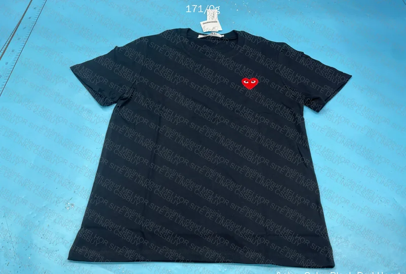 CDG Black Shirt with Red Heart (Very Cheap) 2