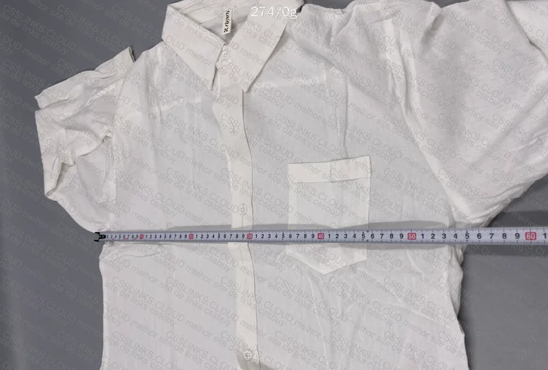 Linen White Shirt with Measurements 3