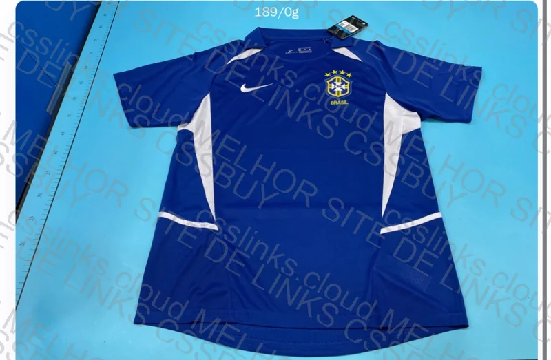 Brazil 2002 Blue Jersey 3