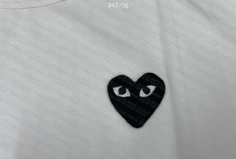 CDG White Black Heart Shirt 4