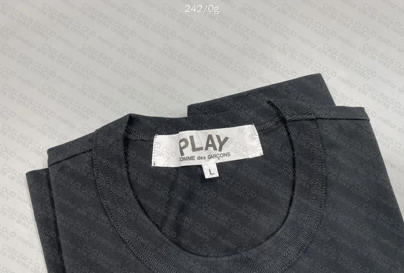 Black and Red CDG Play Shirt