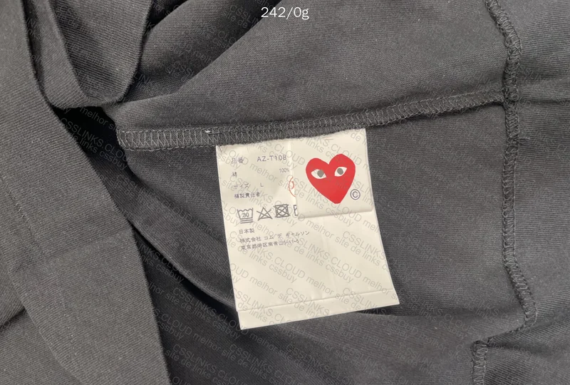 Black and Red CDG Play Shirt 2