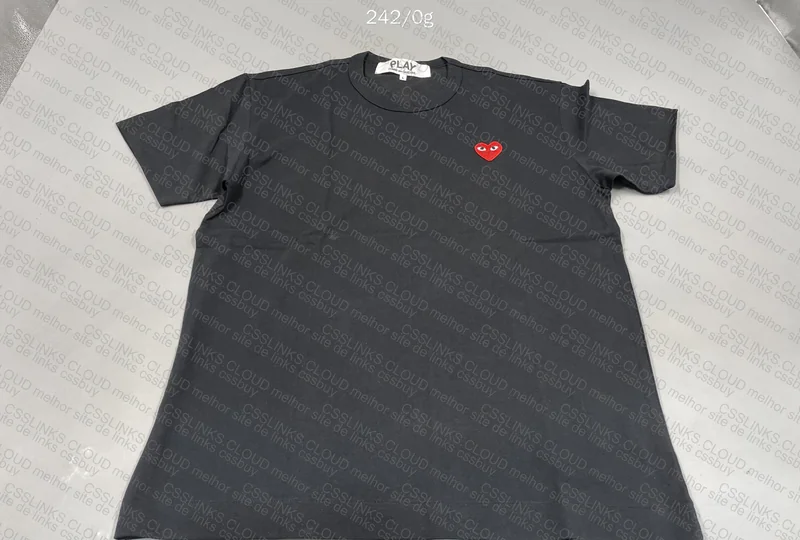 Black and Red CDG Play Shirt 3