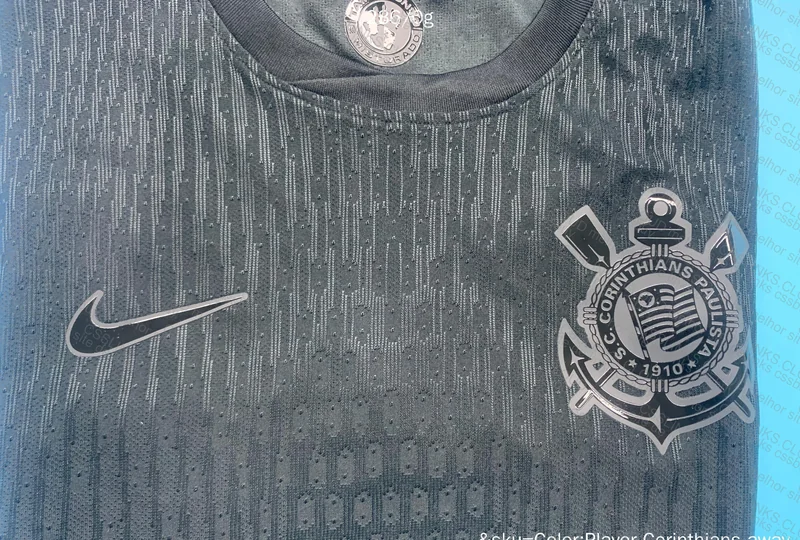 Corinthians All Black Player Version Jersey 4