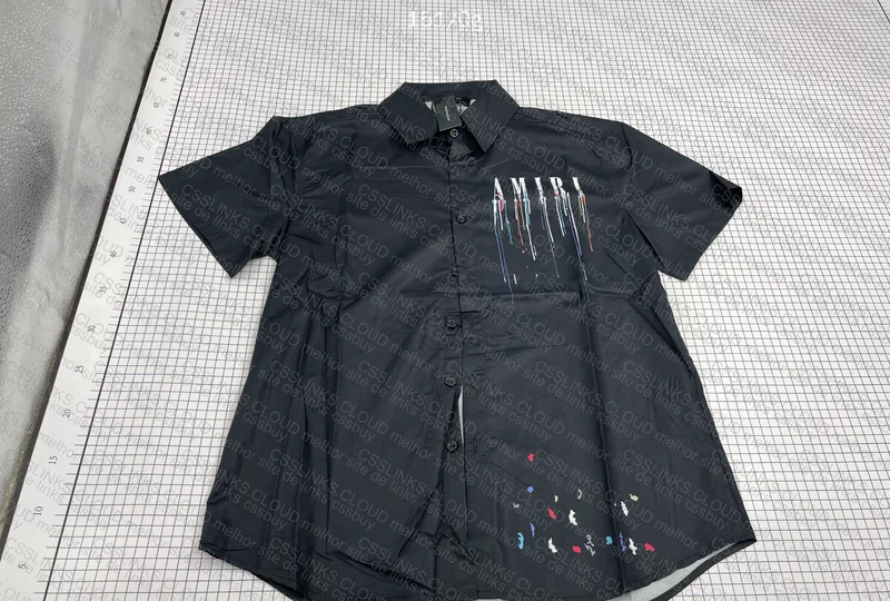 Black Amiri Button Shirt with Measurements