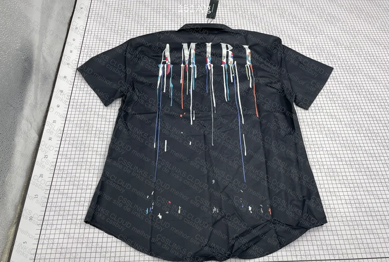 Black Amiri Button Shirt with Measurements 2