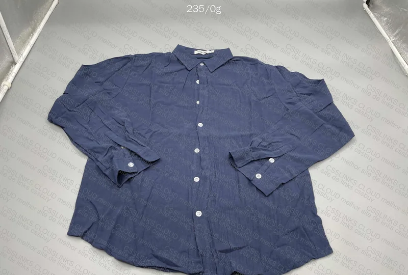 Blue and White Linen Shirt 4