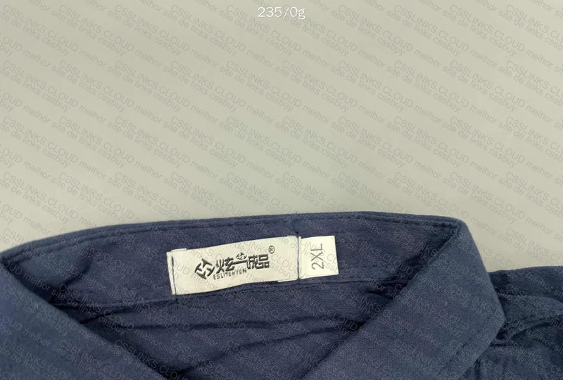 Blue and White Linen Shirt 6