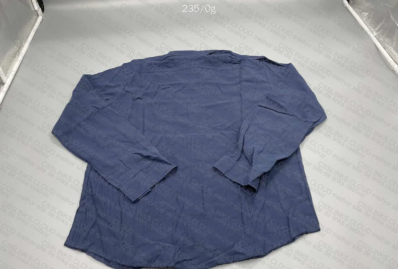Blue and White Linen Shirt 7