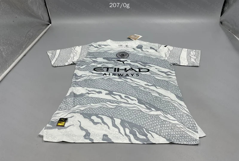 Custom Man. City Team Jersey (Player Version) 4