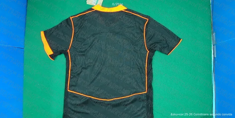 Corinthians III 25/26 Nike Men's Black and Orange Shirt 3