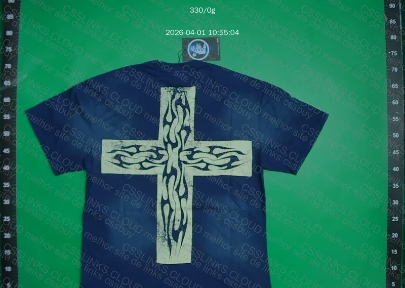 Camisa hellstar carry your cross tee navy men 3