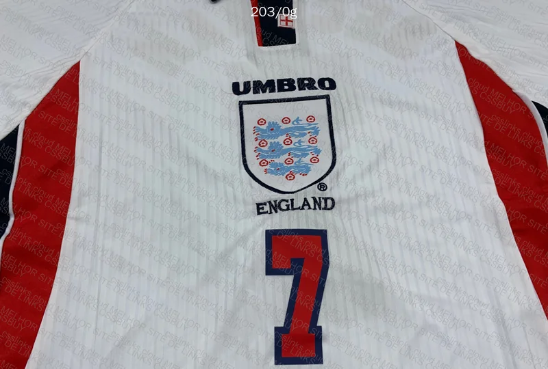 England 1998 Beckham Jersey 3