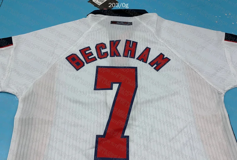 England 1998 Beckham Jersey 7