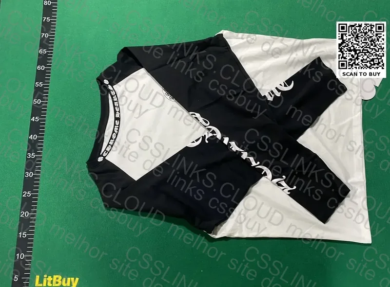 Camisa manga longa Chrome heats preta e braca