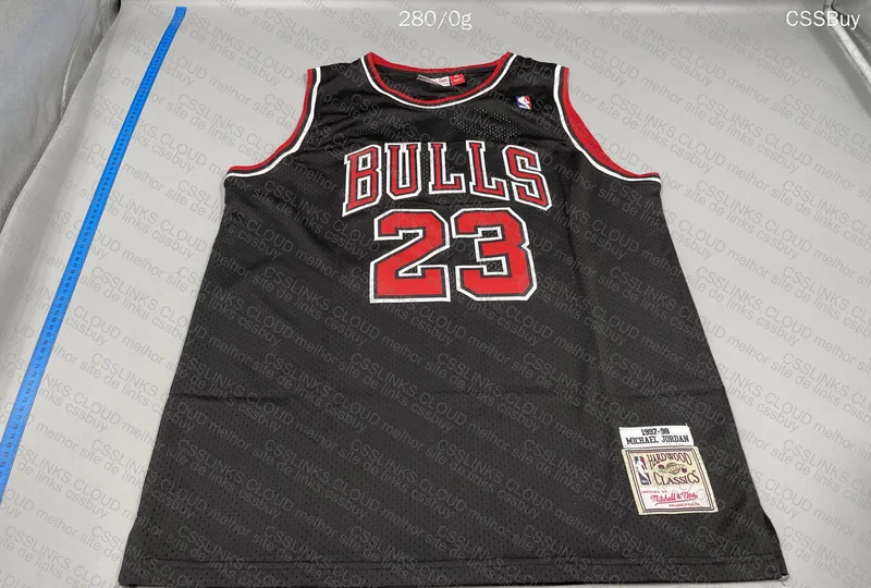 Michael Jordan Chicago Bulls 97-98 Black Mitchell & Ness Shirt 2