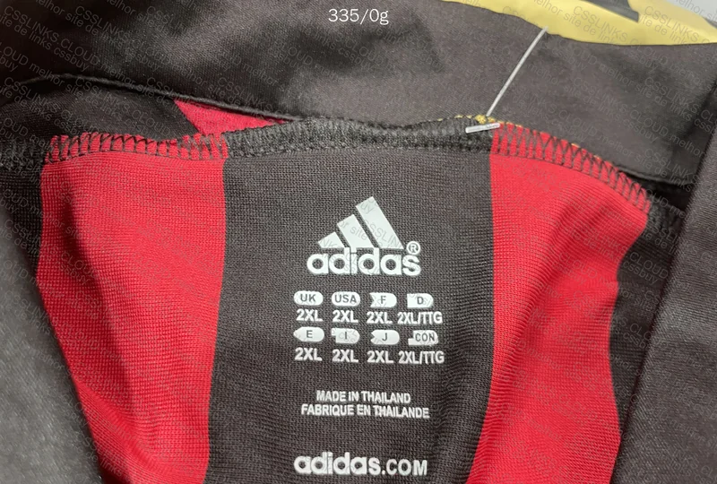 Milan Retro Jersey with Measurements